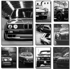 Leinwand Bild / Poster Schwarz-Weiß | Auto Print | Modernes Wandbild in HD