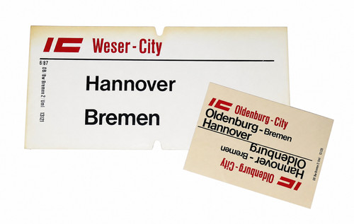 Zuglaufschild weser city - zuglaufschild, ic