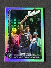 2025-26 Topps Flagship Anthony Edwards Combo Card PROTECT HOME COURT Refractor