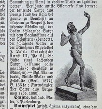 Alte Lithographie, Tanzender