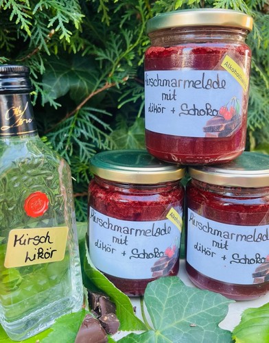 Kirschmarmelade mit likör - kirschmarmelade,