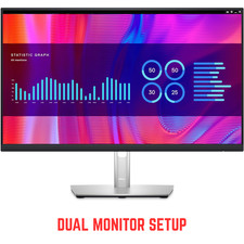 GÜNSTIGES DELL Dual Monitor Setup 2x23" (46") Breitbild FHD IPS 1920x1080 HDMI VGA