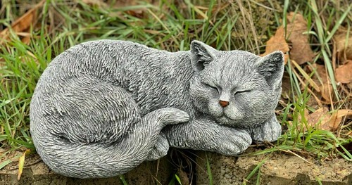 Frostfeste steinfigur katze - frostfeste,