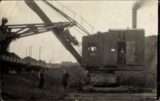 Foto Ak Bagger, Bahnschienen
