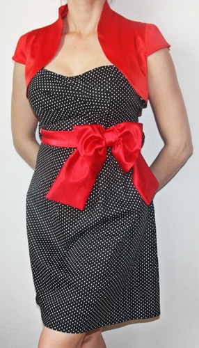 Satin bolero brautstola - satin,