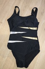 Damen Badeanzug Einteiler Schwarz Gr. 38 Neu