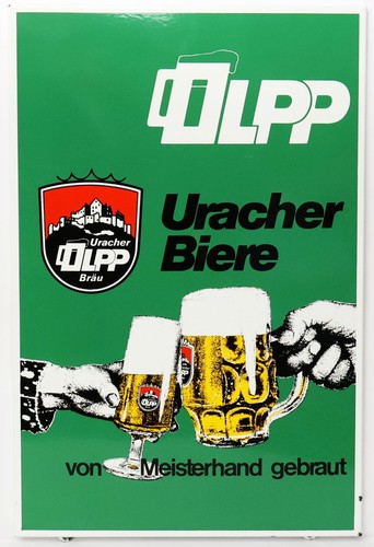 Emaille schild olpp uracher - olpp,