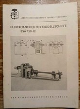 Arbeitsgemeinschaften Junger Techniker Elektroantrieb Modellschiff DDR Gebraucht