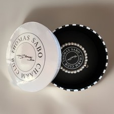 Thomas Sabo Charm-Armband Süßwasser-Perlen 925Silber Ø 5cm OVP