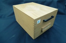 Nr.2 - Holz Karteikasten 60er Jahre mit Leitkarten - mit Griff