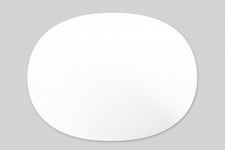 Tischunterlagen-Set weiß oval, 6-teilig, abwaschbar, Tischset, Platzset