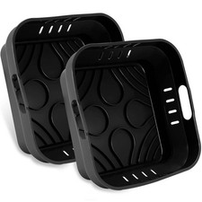 22cm Silikonform für Heißluftfritteuse, 2PCS Airfryer Zubehör XXL Silikon