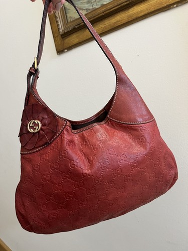 Gucci tasche leder rot - leder, vintage