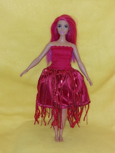 Barbie curvy kleid rot - barbie,