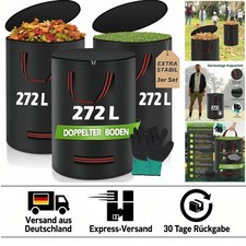 3er Set 272L Gartenabfallsack