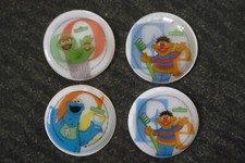 4 Aufkleber Ernie, Oscar, Krümelmonster, Sesamstraße, Elemex, RARITÄT v. 1997 