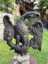 Adler auf Eiche mit Sockel Eisen Skulptur