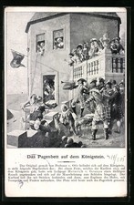 Ansichtskarte Das Pagenbett auf dem Königstein, Sage 1905 