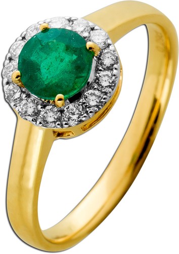 Smaragd ring gelbgold 585 - smaragd, 14k