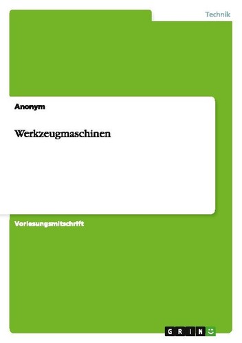 Werkzeugmaschinen anonymous - werkzeugmaschinen,