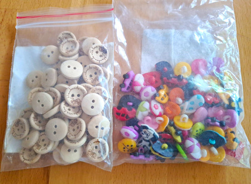 Bastelknöpfe mix mehrfarbig - bastelknöpfe,