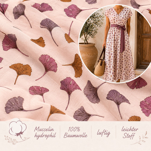 Musselin rosa senf 1x1 - musselin, 1x1,3m