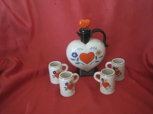 Likör set flasche keramik - flasche,