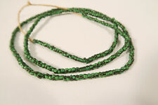 Alte kleine Glasperlen Böhmen Venedig 2-3mm EE36 Striped Beads green Africa