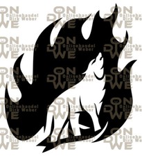 Aufkleber "Wolf 9" groß