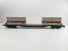 (1HPC18) Märklin 5877 Containertragwagen Sgjs der DB, Spur 1, OVP
