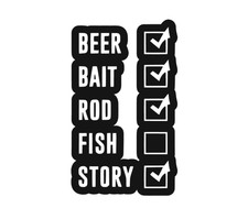 Beer Bait Rod Fish Story