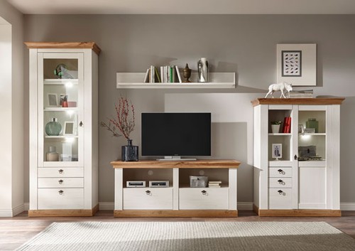 Landhaus wohnwand 336cm - wohnwand,