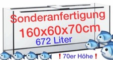Aquarium 160x60x70 cm (672Liter) geeignet für Süß-und Salzwasser