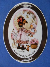 Aufkleber Sarah Kay Sticker vintage Nostalgie Mädchen Kind alt Puppe Geburtstag