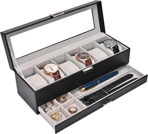 Uhrenbox mit fächern - uhrenbox,