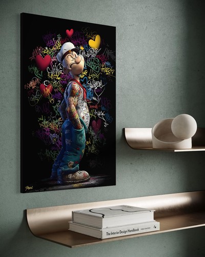 Popeye leinwand bild farbig - bild,