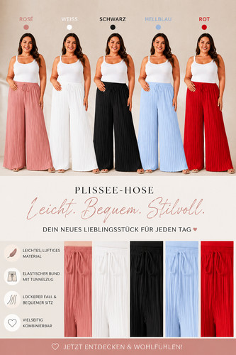 Big curvy plissee wide leg - wide,