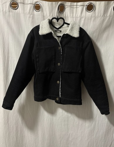 Jeansjacke mit fell - fell, innen