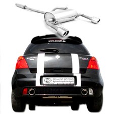 Fox Sportauspuffanlage ab Kat rechts links je 1x100mm für Suzuki Swift 3 SG 1.6l