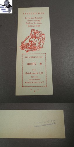 Lesezeichen spendenschein - lesezeichen,