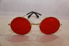 SONNENBRILLE RUND GLÄSER ROT