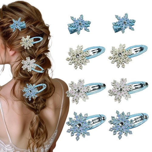 Schneeflocken haarspange set - schneeflocken,