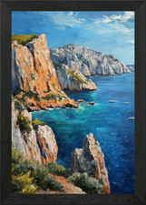 Küstenklippe Ölgemälde