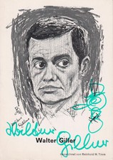 WALTER GILLER Original Autogramm signierte Postkarte 70er Jahre