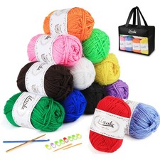 Häkelgarn Set 12 Farben 50g