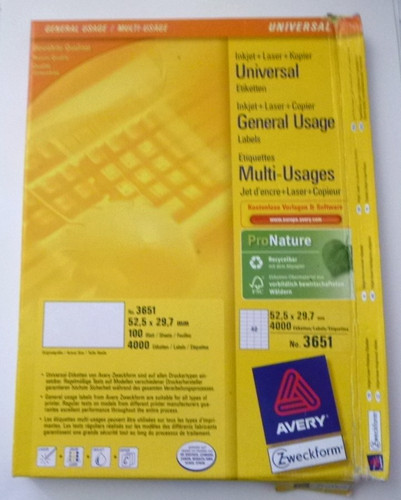 Avery zweckform 3651 etiketten - avery,
