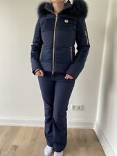 Skijacke SPORTALM KITZBÜHEL Sudbury Gr. 38 Marineblau mit Echtpelz WIE NEU
