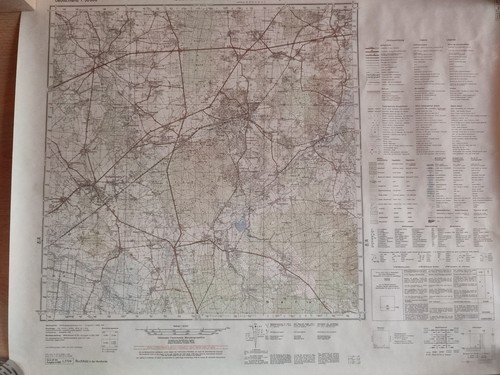 Vintage militärtopographische - vintage,