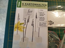 6 Kartenhalter für Fotos, Postkarten, Visitenkarten von TCM ungenutzt