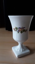 Aynsley Vase Cottage Garden weiss mit bunten Blumen Höhe 12 cm